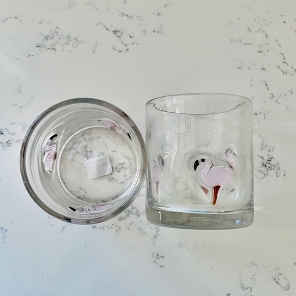 Crate&barrel 🦩Keko Flamingo Old Fashion Glasses - Picture 4 of 12